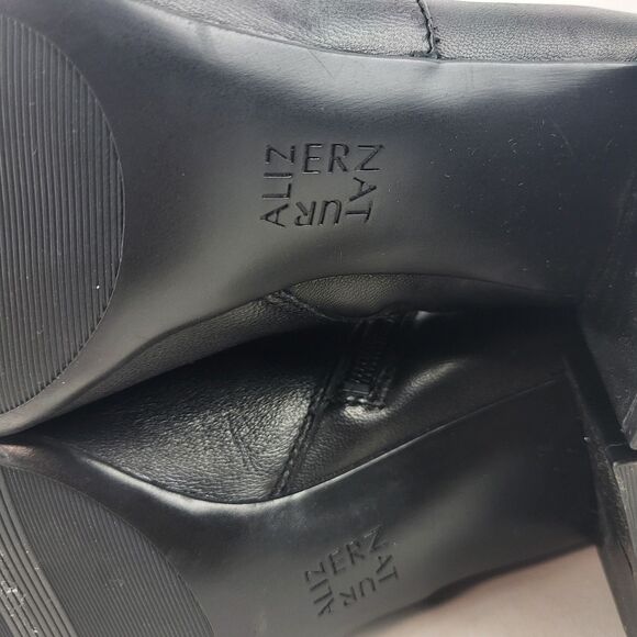 Naturalizer Black Leather River Booties Size 9M - Picture 13 of 15